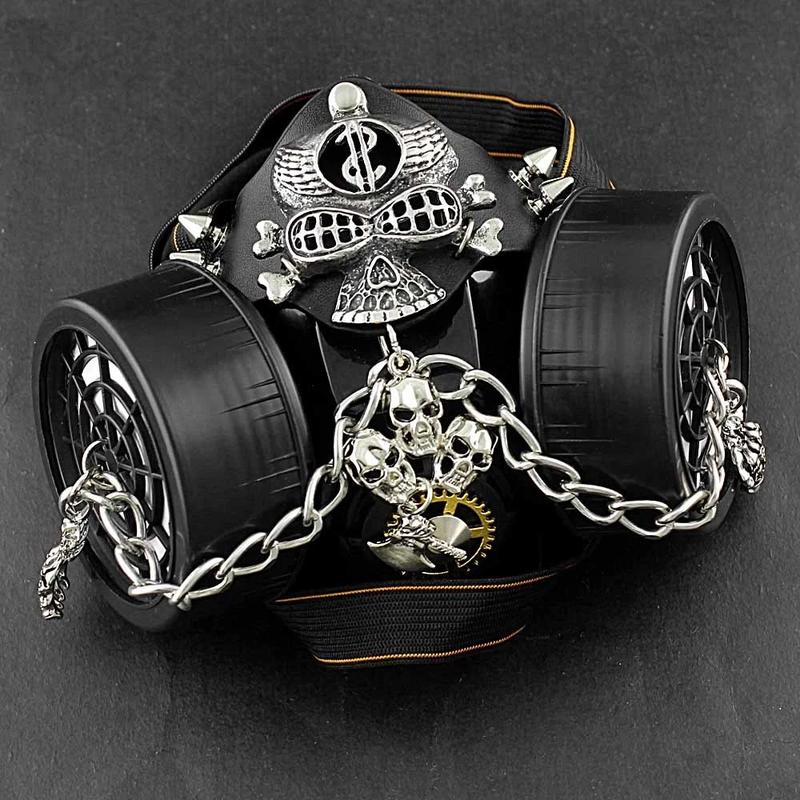 Steampunk Mask Men Masquerade Skeletal Spike Half Face Skull Mask Costume Cosplay Motorcycle Biker Face Mask