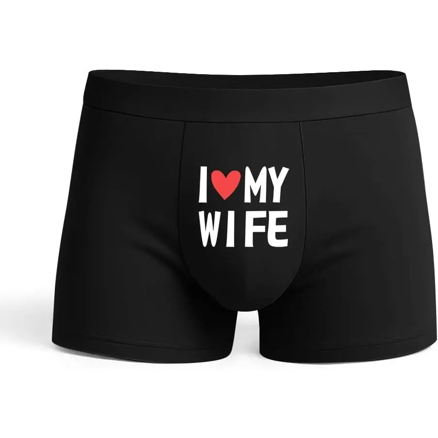 Men's Boxer Briefs with Novelty Pattern Printing - Fun Underwear Polyester Shorts