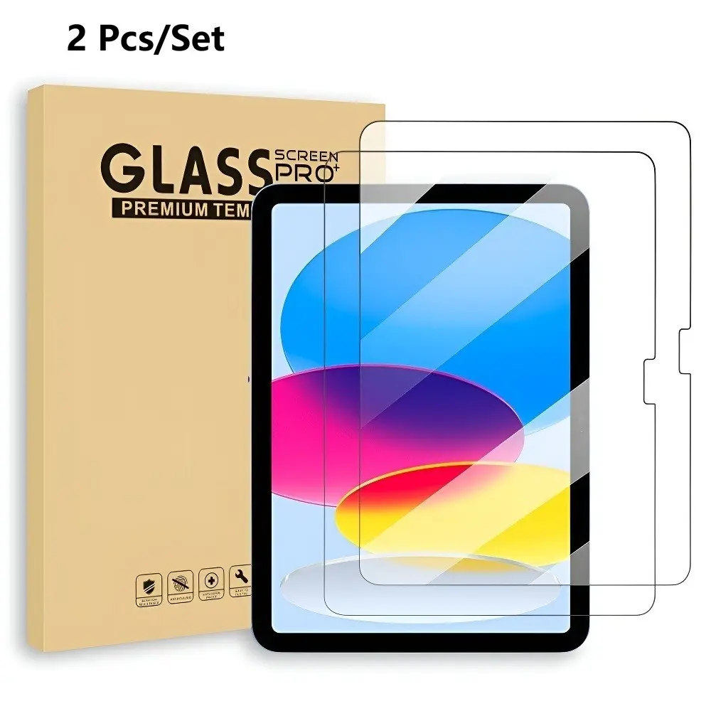 2 Pack Screen Protective Film for iPad 9th 8th 7th Generation 10.2 Inch (2021/2020/2019), Tempered Glass Screen Protector Film for A2602 A2603 A2270 A2197 -ClearSuper Durable, Anti-Fingerprint, Supports Apple Pencil, High Hardness
