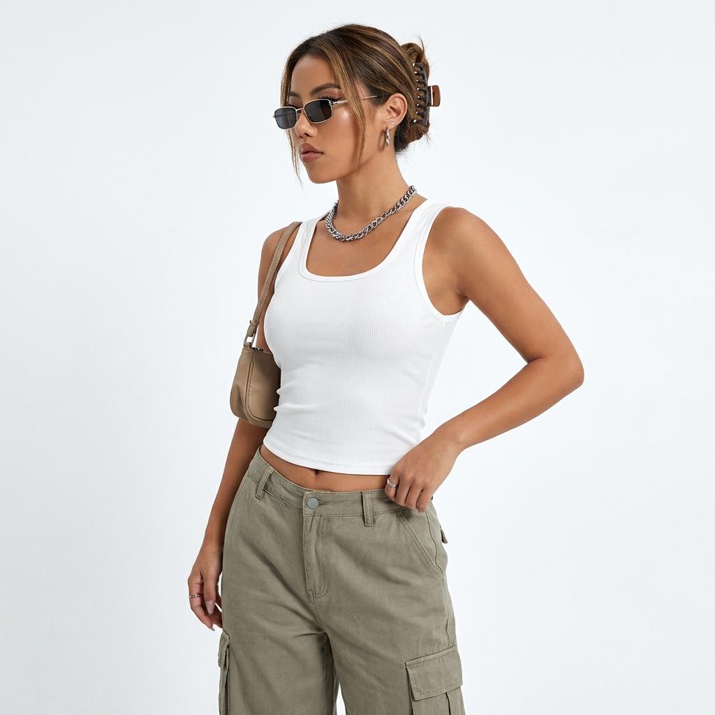 Women's Slim Fit Crop Tank Top