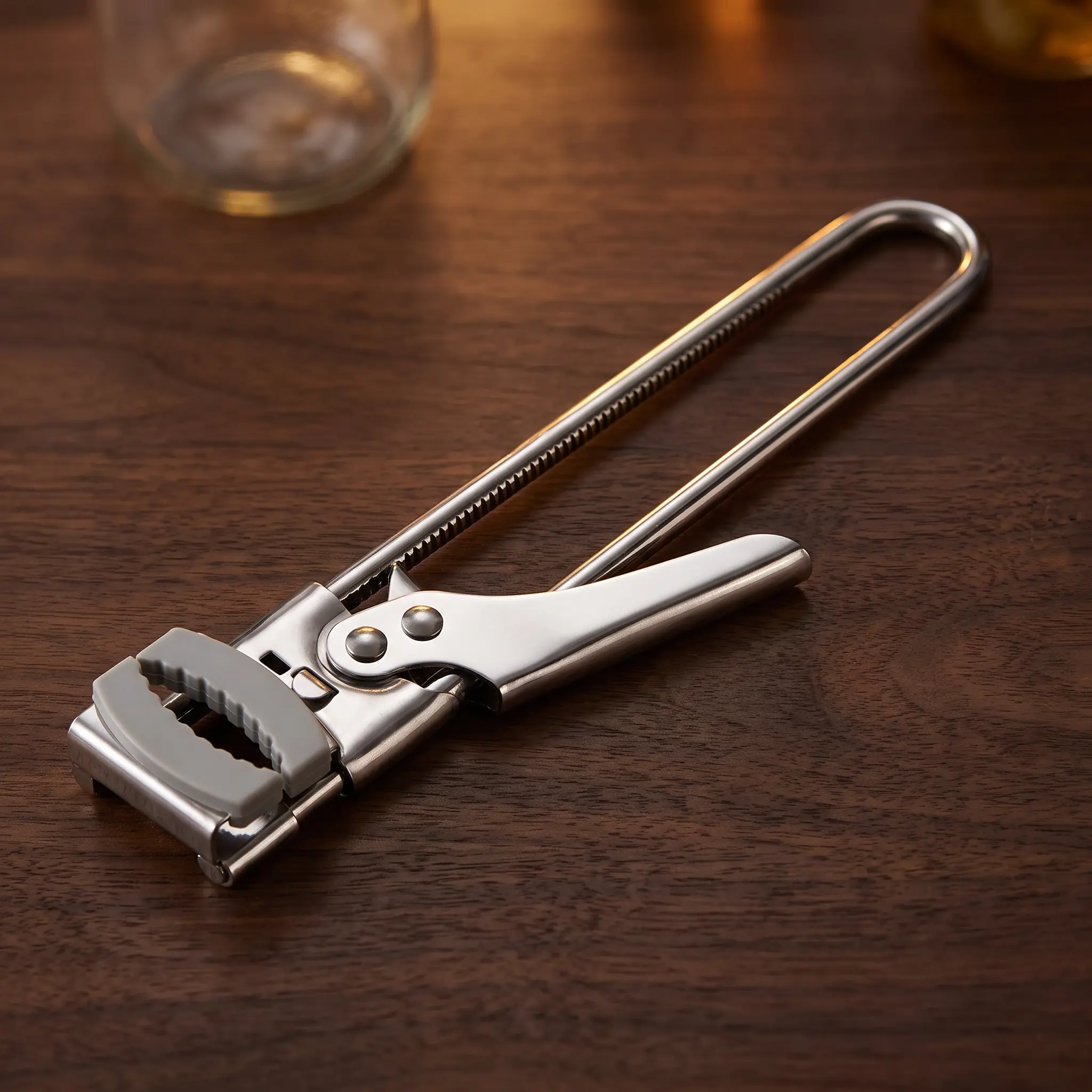 Adjustable Stainless Steel Kitchen Utensils - Safe Opening Can/Jar Opener with Portable Non-Slip Pad, Extended Beer Opener, Long Handle for Arthritis Sufferers