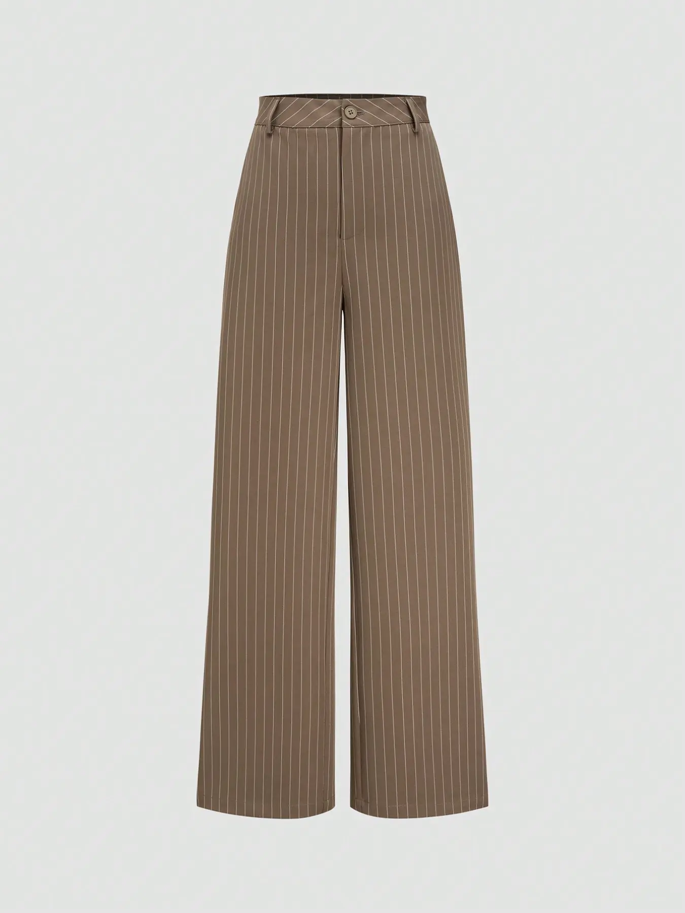 European and American Fashion Women's Pants, Casual Striped High Waist Wide Leg Pants, Straight Leg Long Pants, Trendy and Comfortable, Casual Comfy Trousers, Casual Chic Trousers