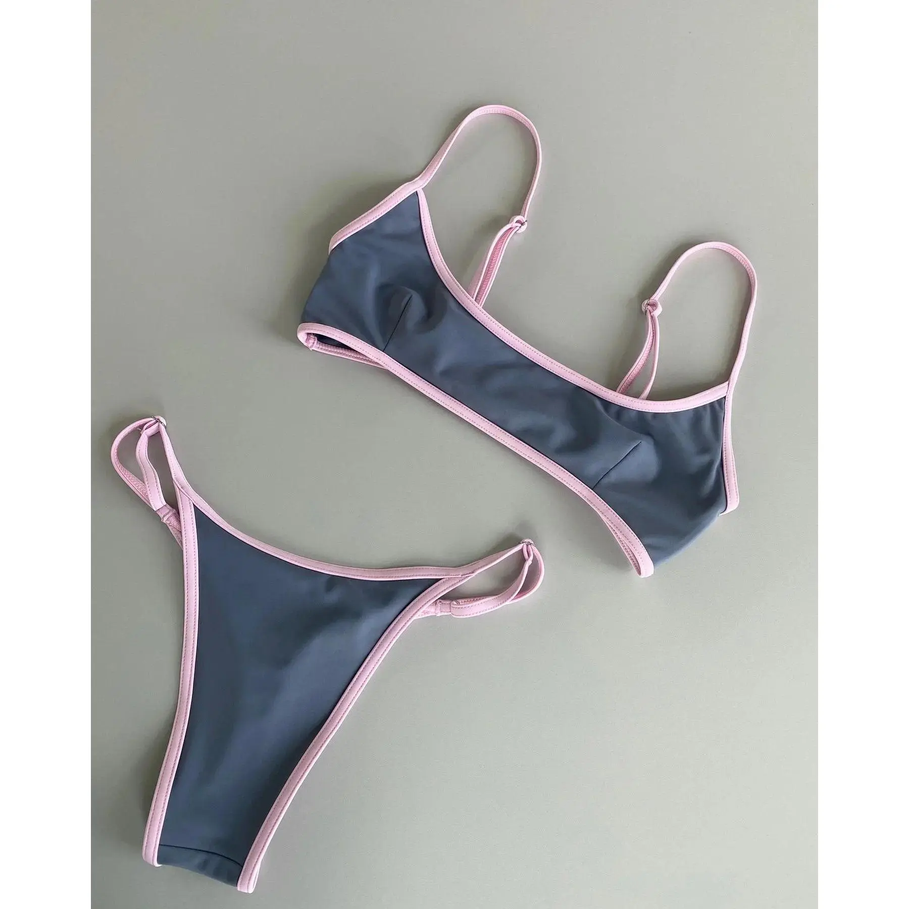 Women's 2026 Chain Print Bikini Set - Breathable, Cheeky Brazilian Swimwear, Machine Washable No-Fuss Beach Swimsuits for Sports & Outdoor Use