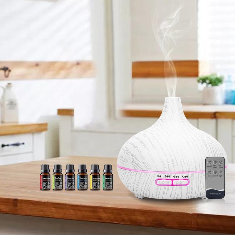 Essential Oil Diffuser, 550ml Scent Diffuser with waterless auto Off and Timer Functions, Mist humidifier with Lighting, eco-Friendly Materials, Perfect for Office and Home.