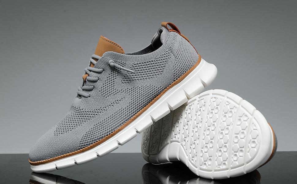 Men's Mesh Sneakers Oxfords Business Casual Walking Shoes Tennis Comfortable，Sporty Lightweight Breathable Running Shoes For Exercise & Daily Wear Closed Trainer Boy Training Runner Athletic Footwear block Shoes Outdoorfun