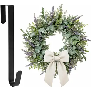 15" Wreath Hanger for Front Door,Sturdy Steel Wreath Door Hanger,Over The Door Hanger Hook (Black,1)fidget toys