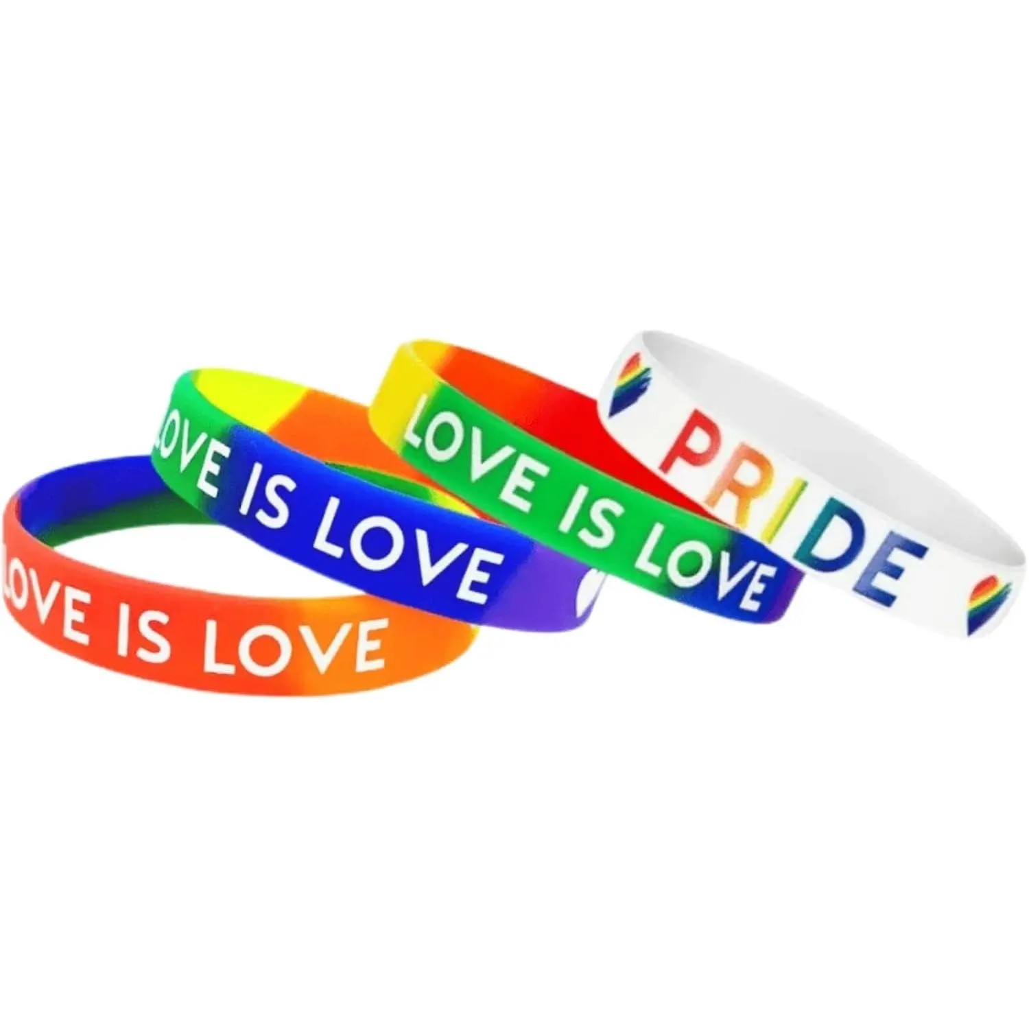4/8PC Pride Month Bracelet Set LGBT Rainbow  Stretch Pride Bracelet Love is Love Gay Theme Party  Gifts