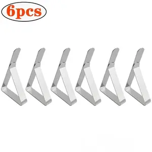 6 Pack Tablecloth Clips - Heavy Duty Picnic Table Clips, Stainless Steel Table Cloth Cover Clamps, Table Cloth Holders Ideal for Restaurant Picnics Marquees Weddings Graduation Party