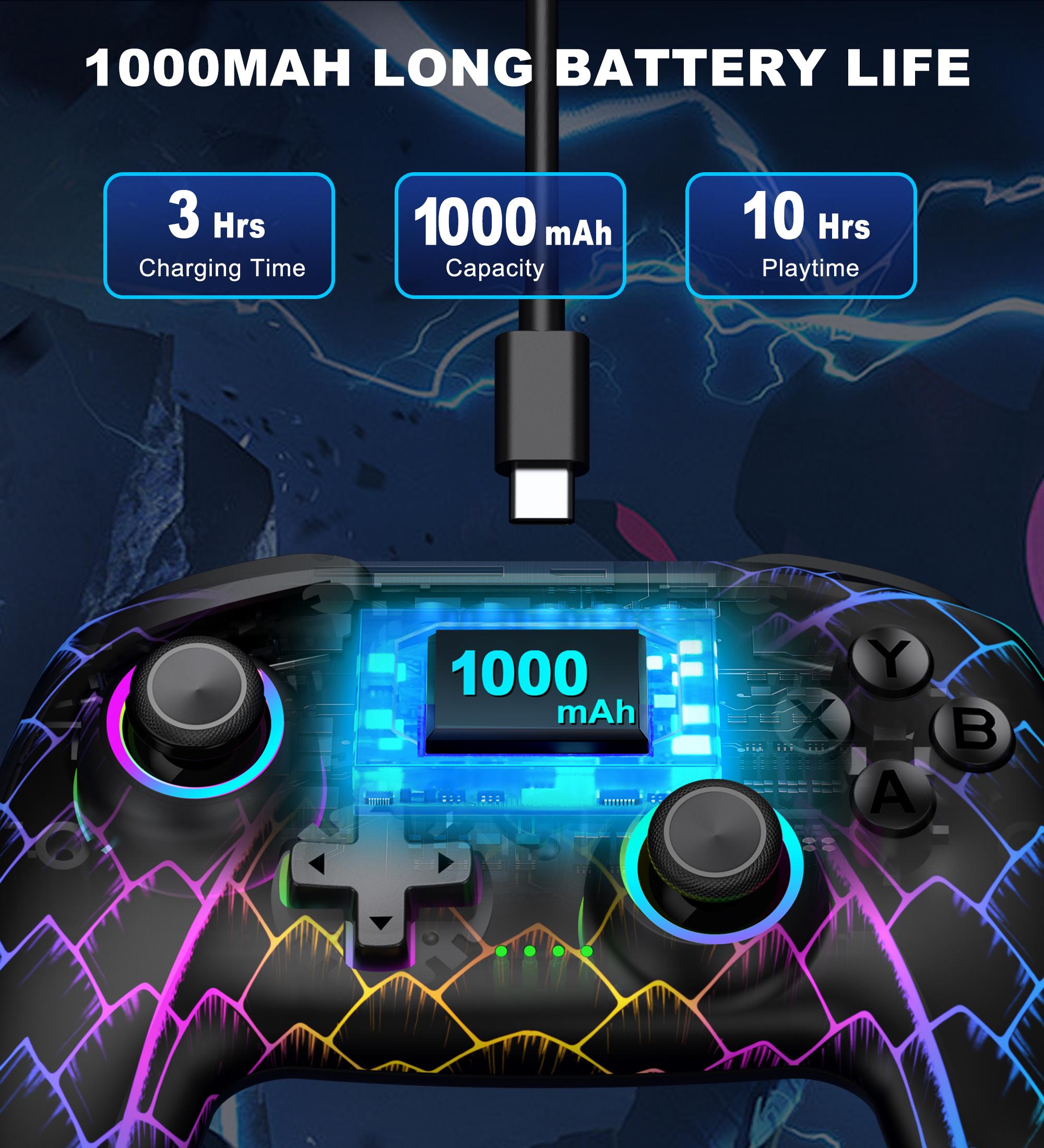 Suitable for Windows PC/Switch controllers, and compatible with Android/IOS system devices, Hall analog triggers and Hall effect joysticks provide precise control operations, with macro programming, Turbo, and vibration adjustment functions