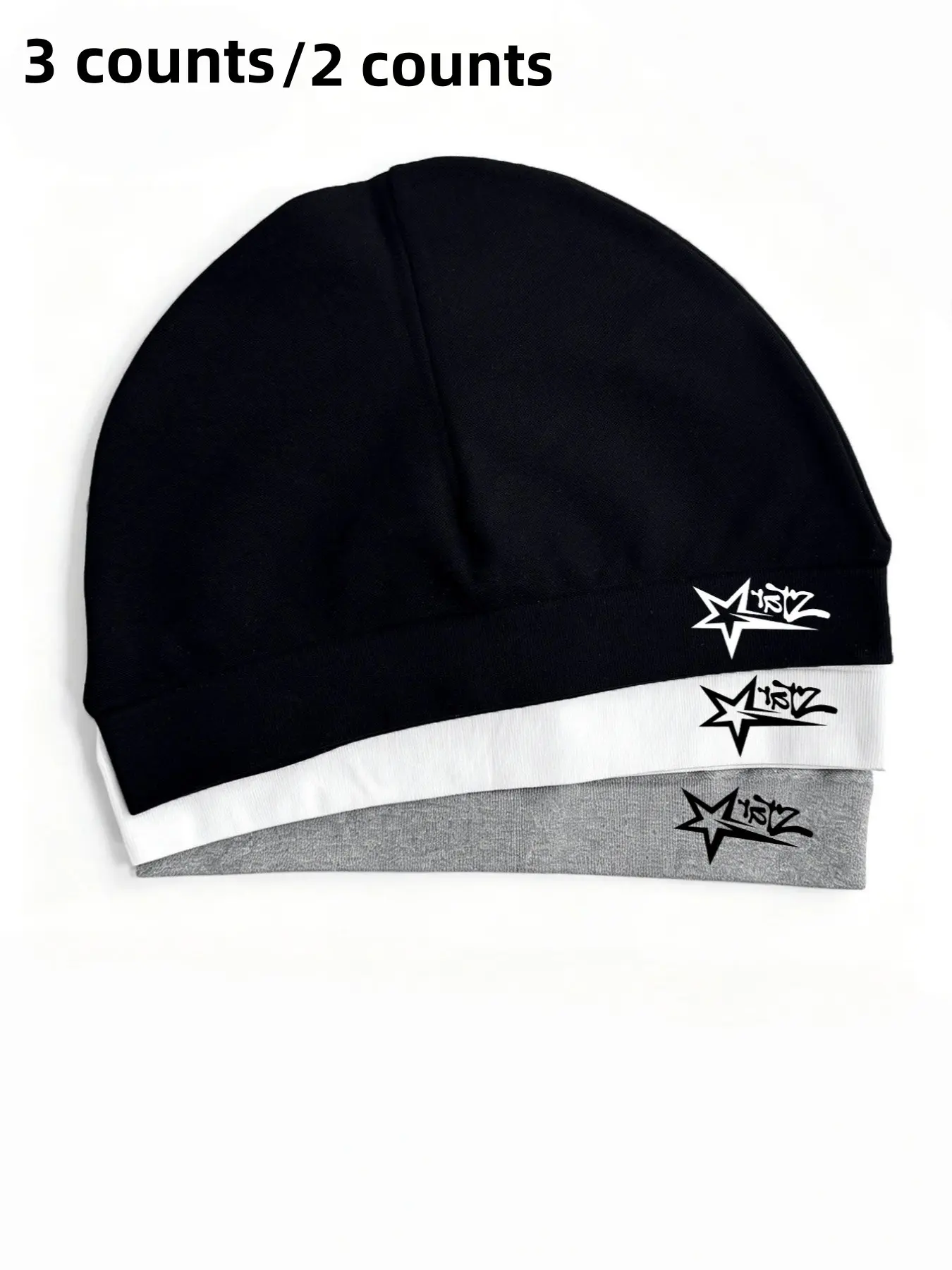 2pcs/3pcs  Letter Star Print Baker Boy Caps, Unisex Sporty Outdoor Running Hats, Fashion Casual Style, Breathable Elastic Material, Sports Hat