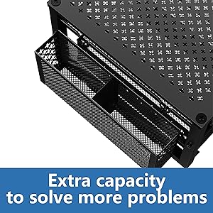 Simple Trending Coffee Pod Holder for K Cups 2 Tier Sliding Storage Drawer 63 Large or 80 Small Capsule Organizer Black Metal Frame 20D x 10W x 5.8H