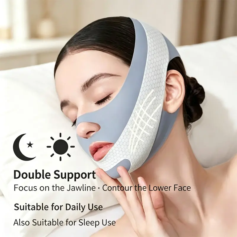 Invisible V Face Sleep Mask, Sculpting Bandage for Lifting and Tightening, Reduces Wrinkles and Chin Fat, Day and Night Use
