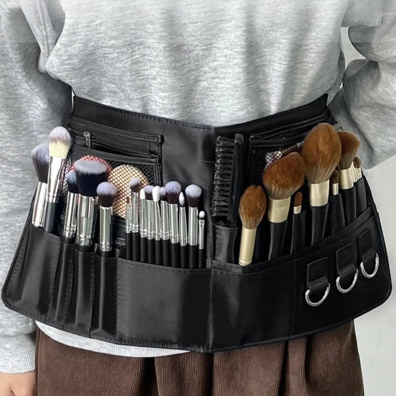 Large Capacity Makeup Waist Bag, Neutral Polyester Storage Pouch, Universal Makeup Tool Kit, Travel Makeup Bag, Room Decor Bag
