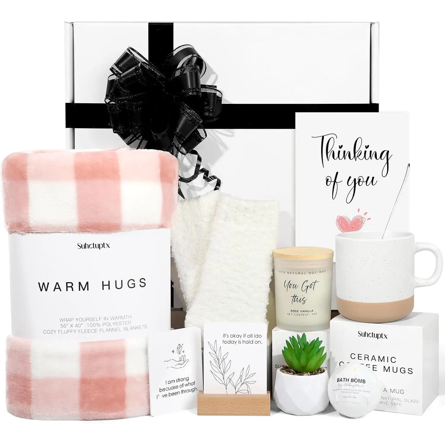 Get Well Gifts for, Feel Self Care Package for, Get Well Soon Gift Baskets Thinking of You Box Set with Throw Blanket for After Surgery Recovery Sick Friend Cancer Chemo