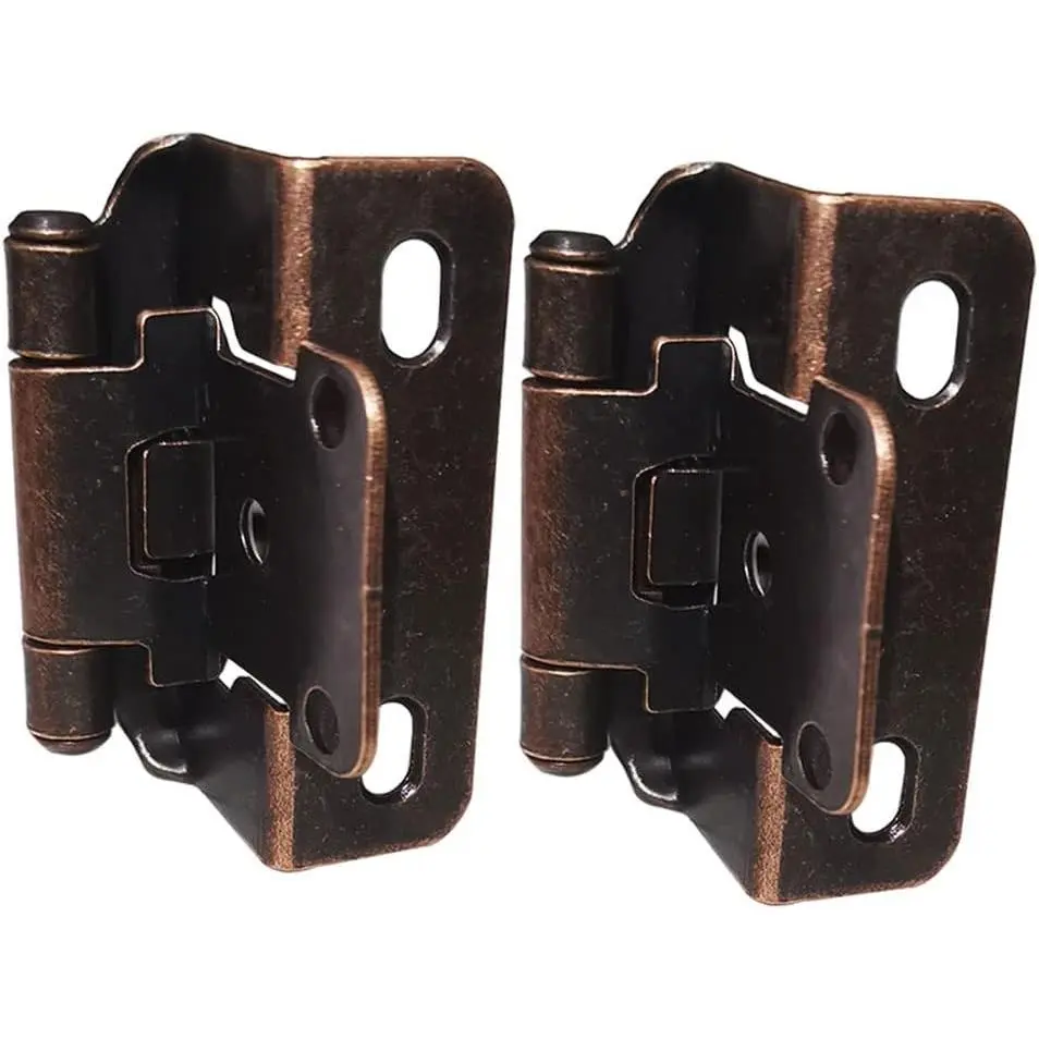 Cabinet Hinge Cabinet  Spring Hinge Cabinet Door Hinge Part Warped 1/2 inch Embedded self Closing Hinge 4 Pack Oil Rubbed Bronze