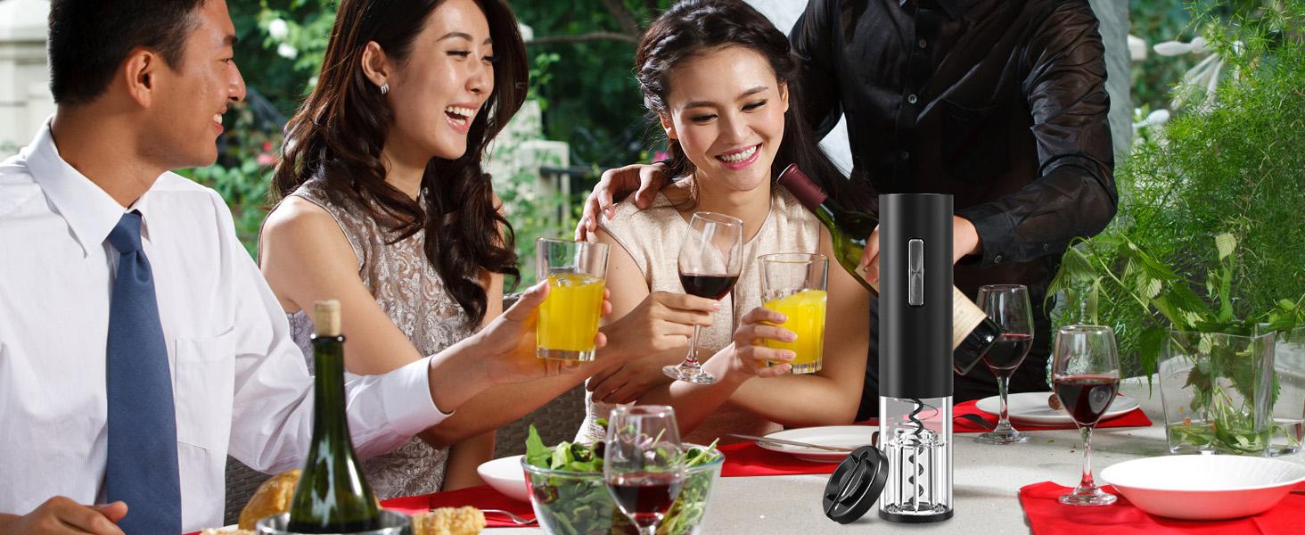 Electric Wine Opener, Rechargeable Automatic Wine Corkscrew Bottle Opener With Foil Cutter, Type-C Charging Wine Openers With LED Light For Home Party Restaurant Wedding Gifts