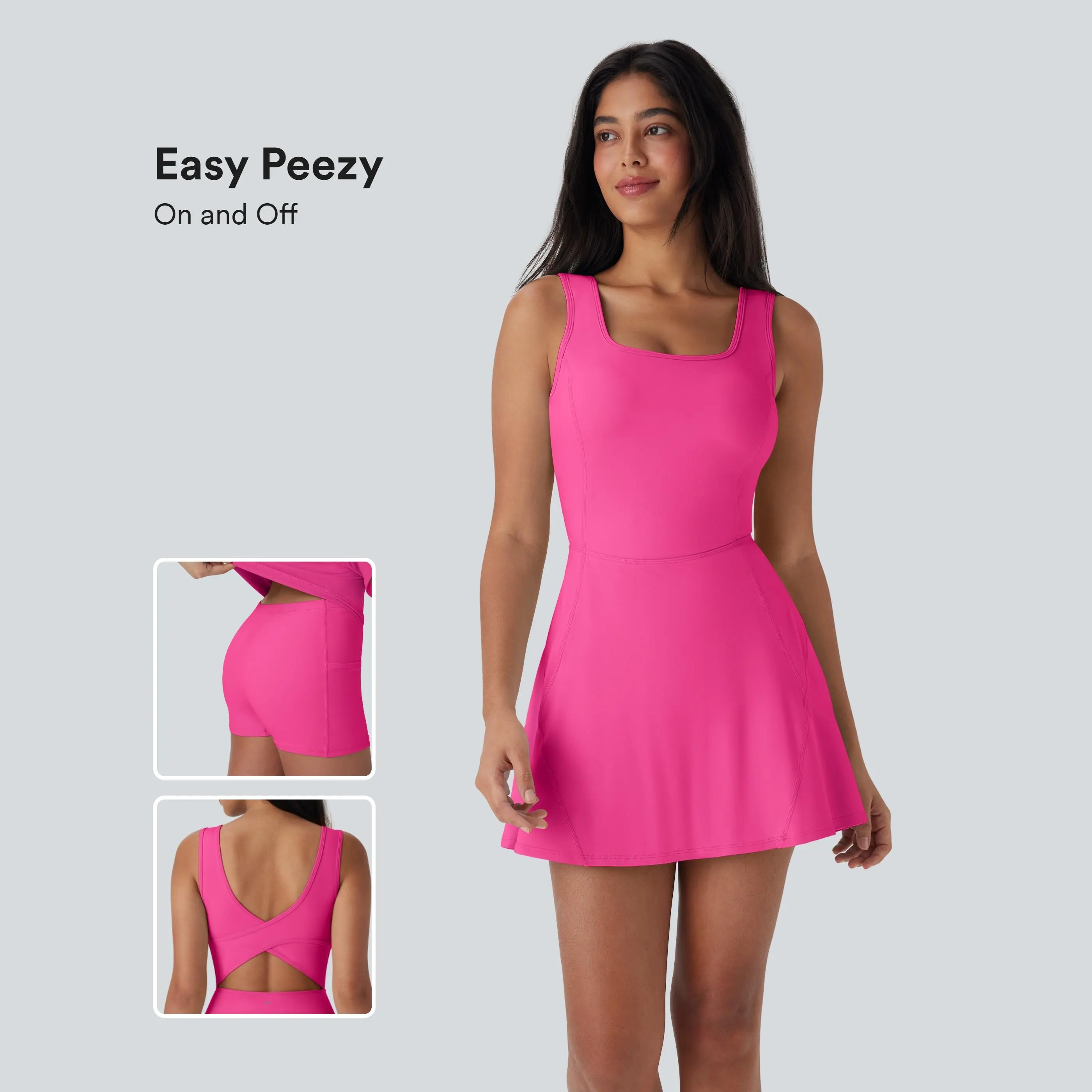 Halara SoftlyZero™ Airy U Neck 2-in-1 Pocket Mini InstantCool Dance Active Dress-Easy Peezy Halara SoftlyZero™ Airy U Neck 2-in-1 Pocket Mini InstantCool Dance Active Dress-Easy Peezy