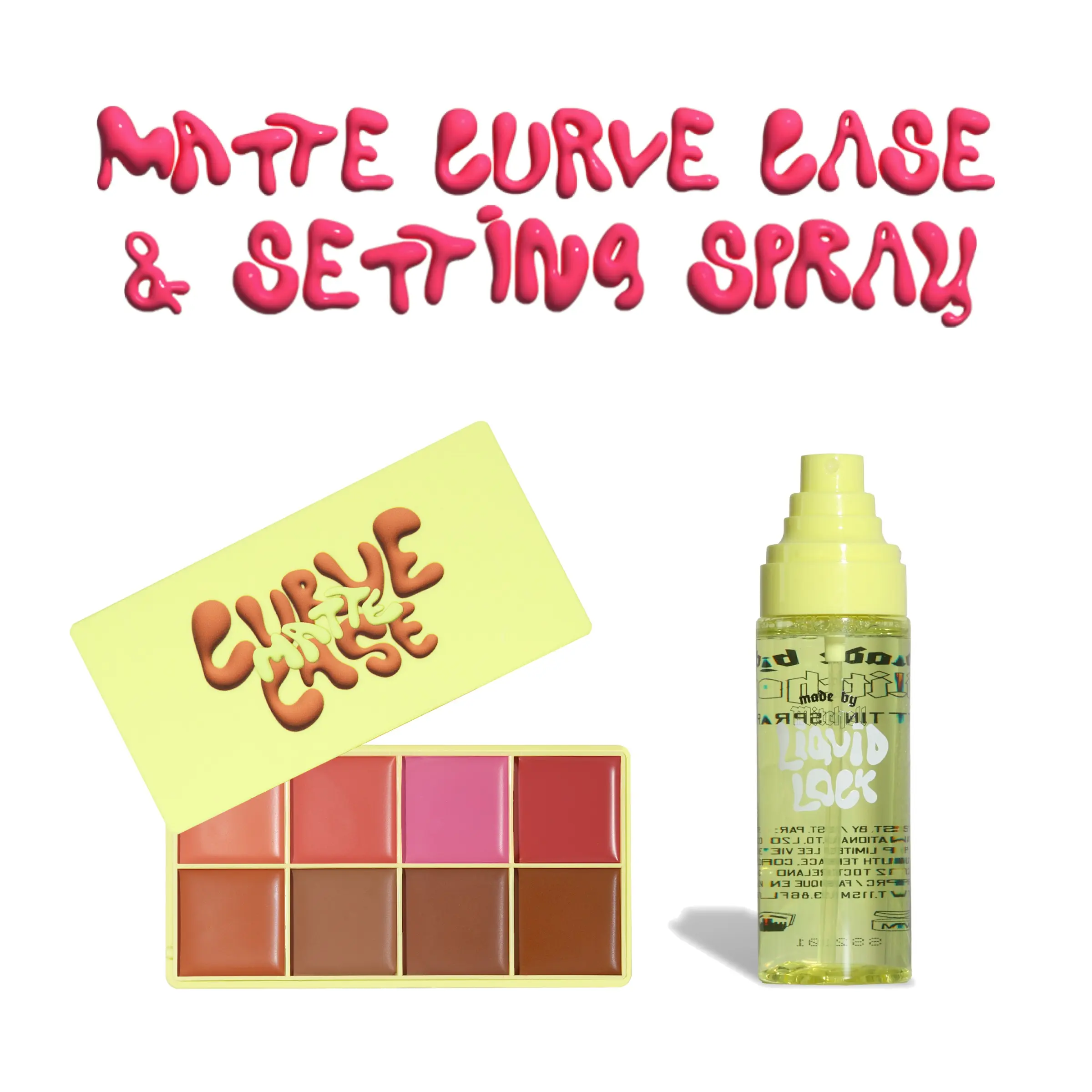 MATTE CURVE CASE WITH SETTING SPRAY - MADE BY MITCHELL MATTE CURVE CASE WITH SETTING SPRAY - MADE BY MITCHELL