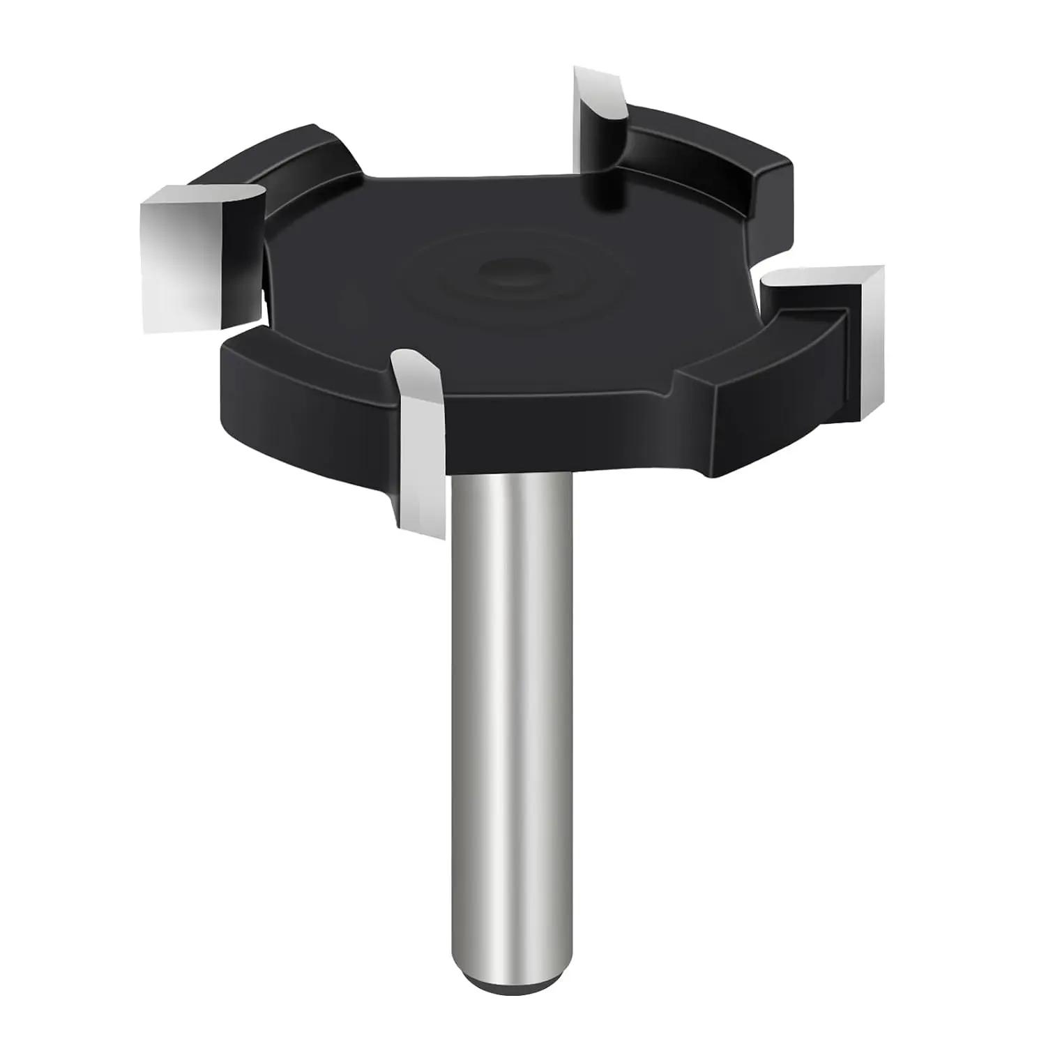 Slab Flattening Router Bits 1/4 Inch Shank, CNC Spoilboard Surfacing Router Bit 4  Carbide,  Surface Planing Router Bit Woodworking Tool 1-1/2 Inch  Diameter
