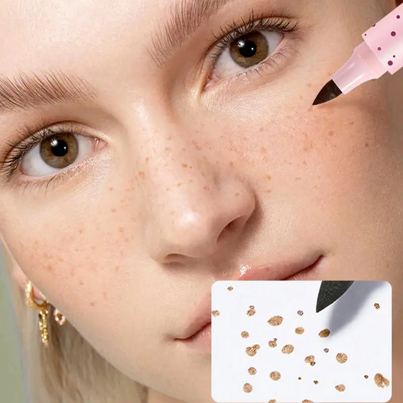 1.Natural Fake Freckles Pen Waterproof Brown Eyeliner Dot Spot Pen Makeup Tool for Pretend Makeup 2.Waterproof Brown Freckles Pen Natural Looking Dot Spot Pen Eyeliner for Face Makeup 3.Natural Fake Freckles Brown Eyeliner Pen Waterproof Dot Spot Pen M