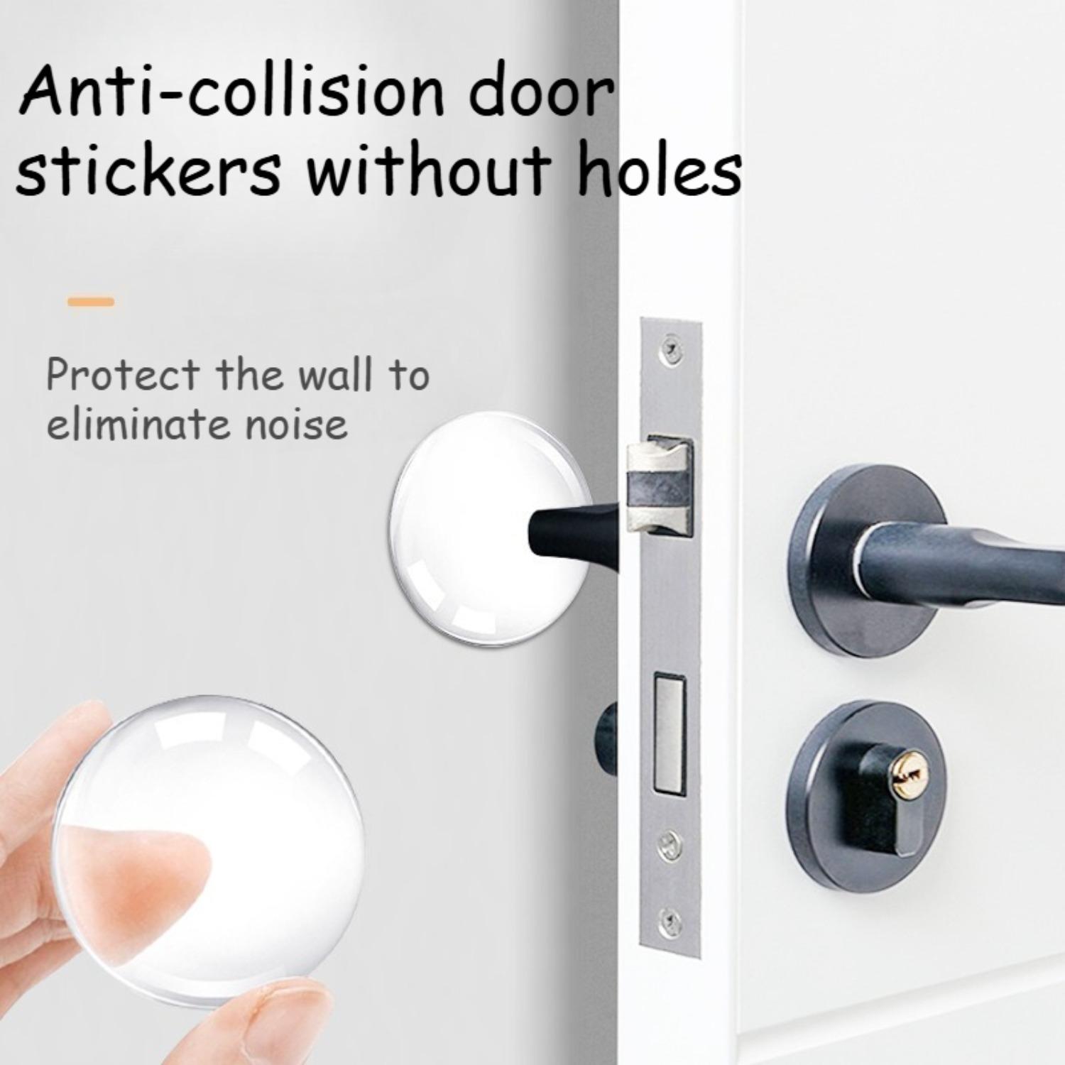 PrimPick Transparent self-adhesive door retaining wall protector - shock absorption, noise reduction, easy to install for home and office use, reusable plastic design