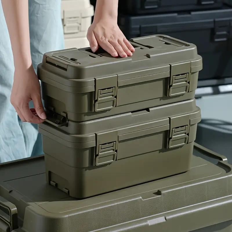 Waterproof Multi-Functional Tool Box, Stackable & Connectable Design, Ideal for Home, Car, Outdoor Use, Durable Organizer Solution, Toolbox