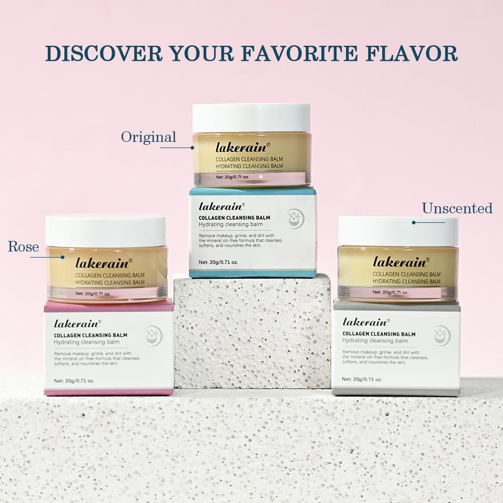 Collagen Cleansing Balm, 3 Boxes Deep Cleansing Nourishing Skin Care Balm, Moisturizing Facial Makeup Remover for All Skin Types