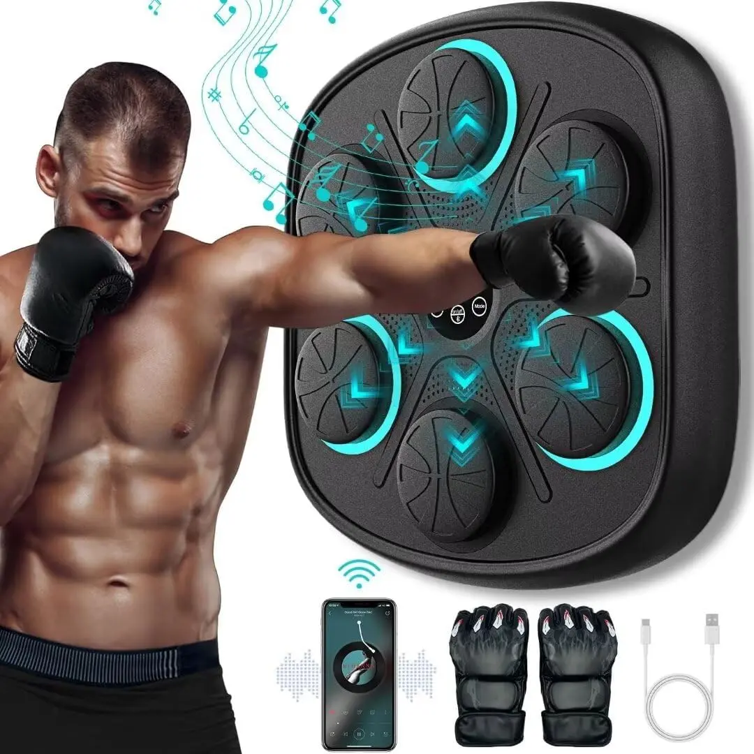 2026  Boxing Machine for Adults -   2.0 Wall-Mounted Boxing Machine with Gloves Punching Bag for , Office, and Gym, 9 Modes & 9 Speeds
