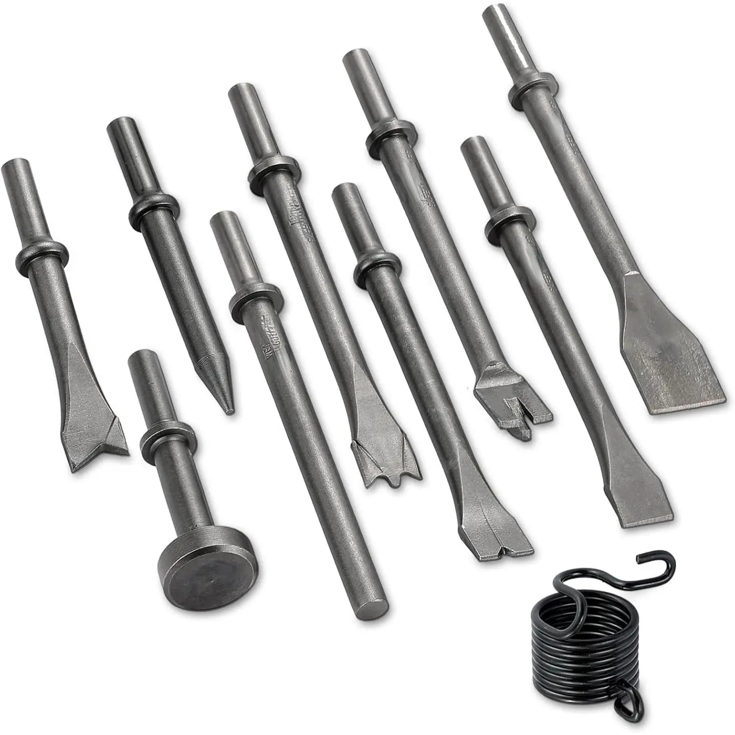 10pcs Air Hammer Chisel Bits Set, Pneumatic Air Chisel Punch Bits  Concrete, Stone, Tile, Masonry, Rust Removal and Demolition