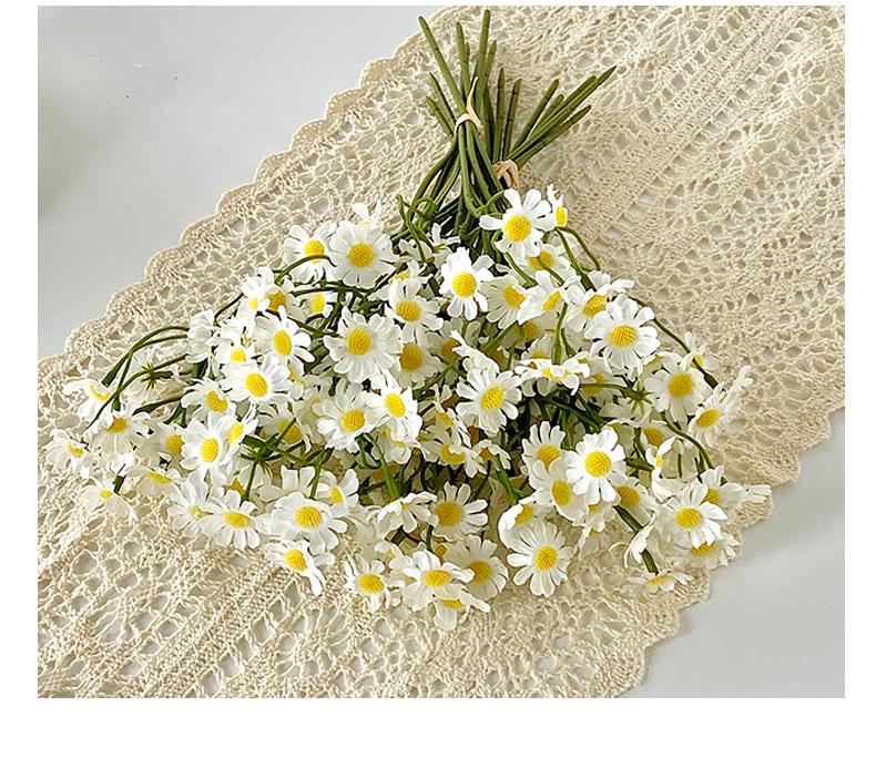 Chamomile artificial flower bouquet, small daisy fake flowers, living room decoration, table flower arrangement, decorative bouquet, photography prop