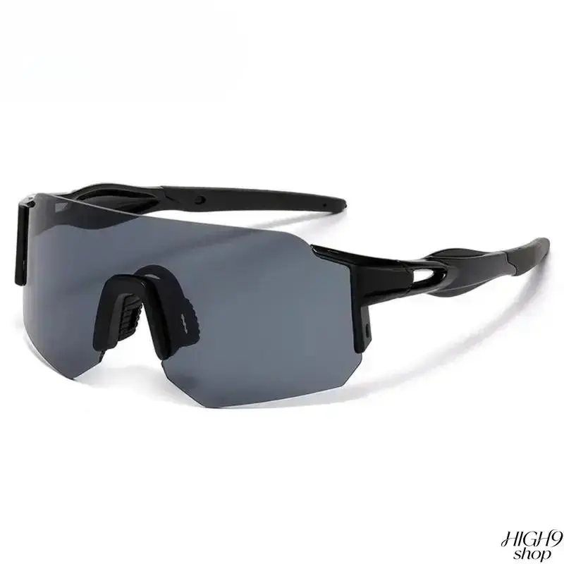 UV400 Polarized Rimless Cycling Sunglasses For Men Women, Lightweight Windproof Wraparound Sports Shades, Color Mirror Lens Eyewear For Running Biking Outdoor Activities