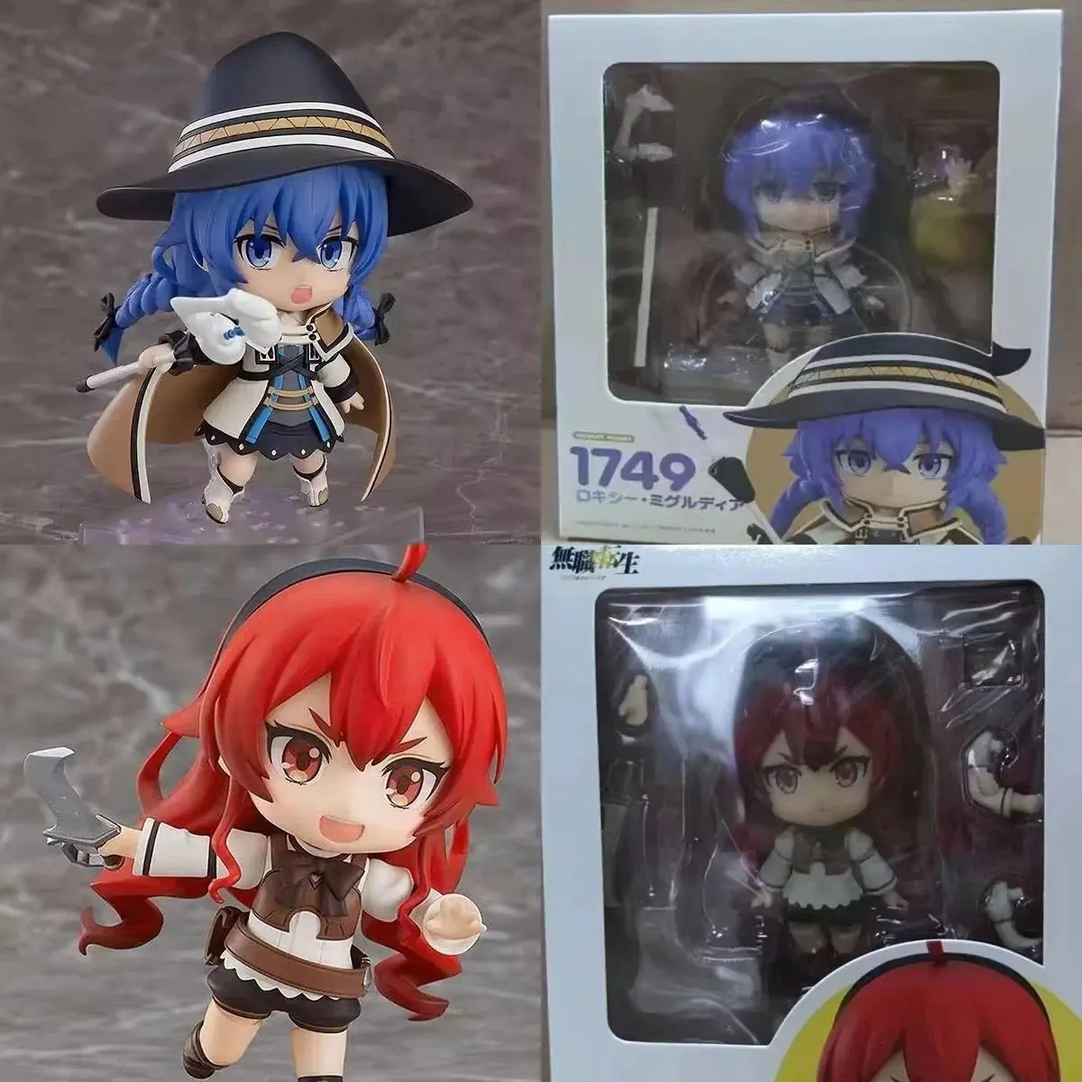 New Mushoku Tensei Roxy Migurdia 1567 1749 1787 Dual-Pack Change-Face Articulated PVC Anime Figures, Unisex Articulated Dolls, Decoration Toy Gift for Action & Toy Figures Fans