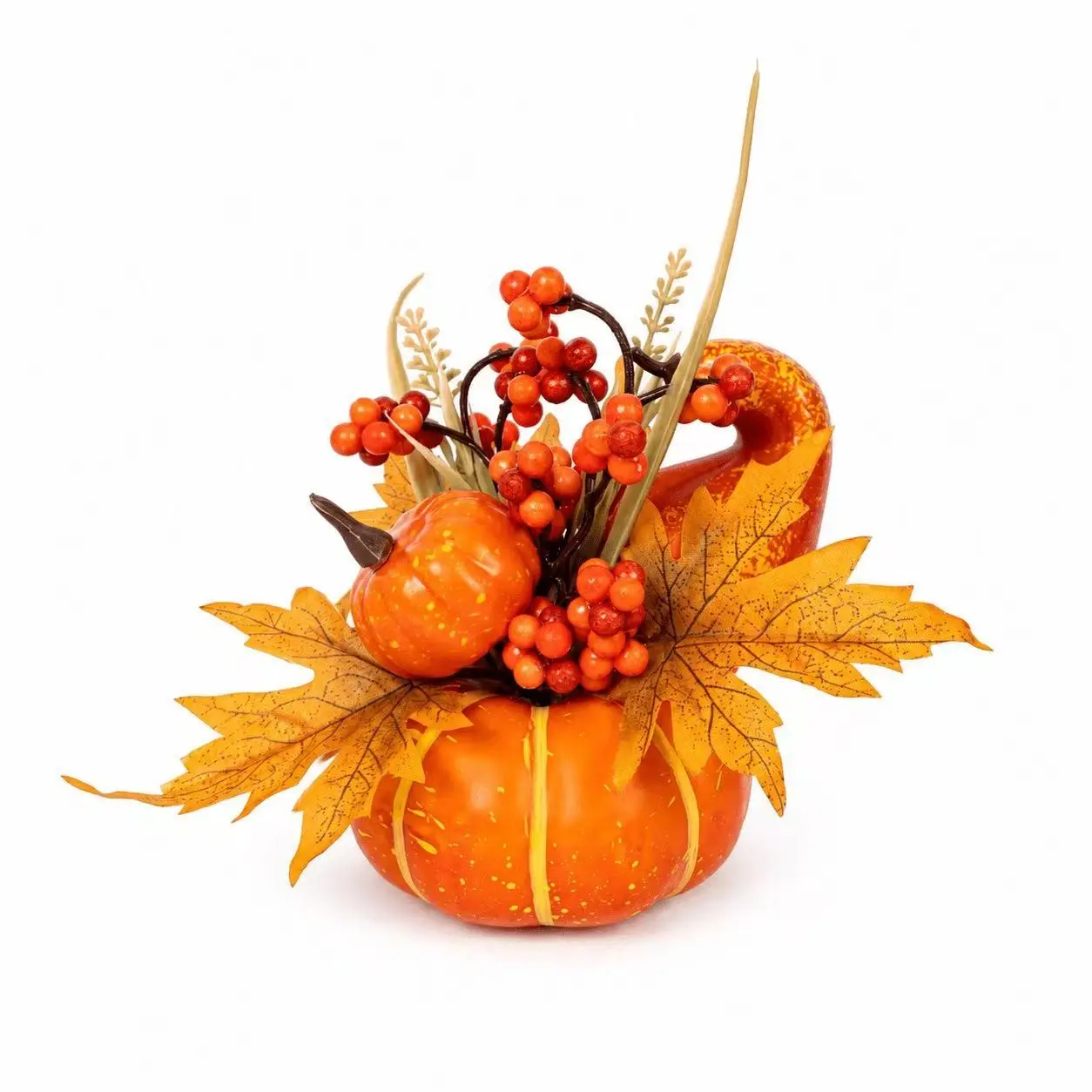 Autumn Artificial Pumpkin Planter, Home Decor Ornament, Ideal for Fall Scene Setup, Birthday Gift, Halloween, Harvest Season, Christmas Decoration