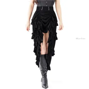 Spooktacular Creations Women Steampunk Mullet Skirt Costume, Renaissance Pirate Gothic Dress for Halloween Cosplay PartyH6LaceLure