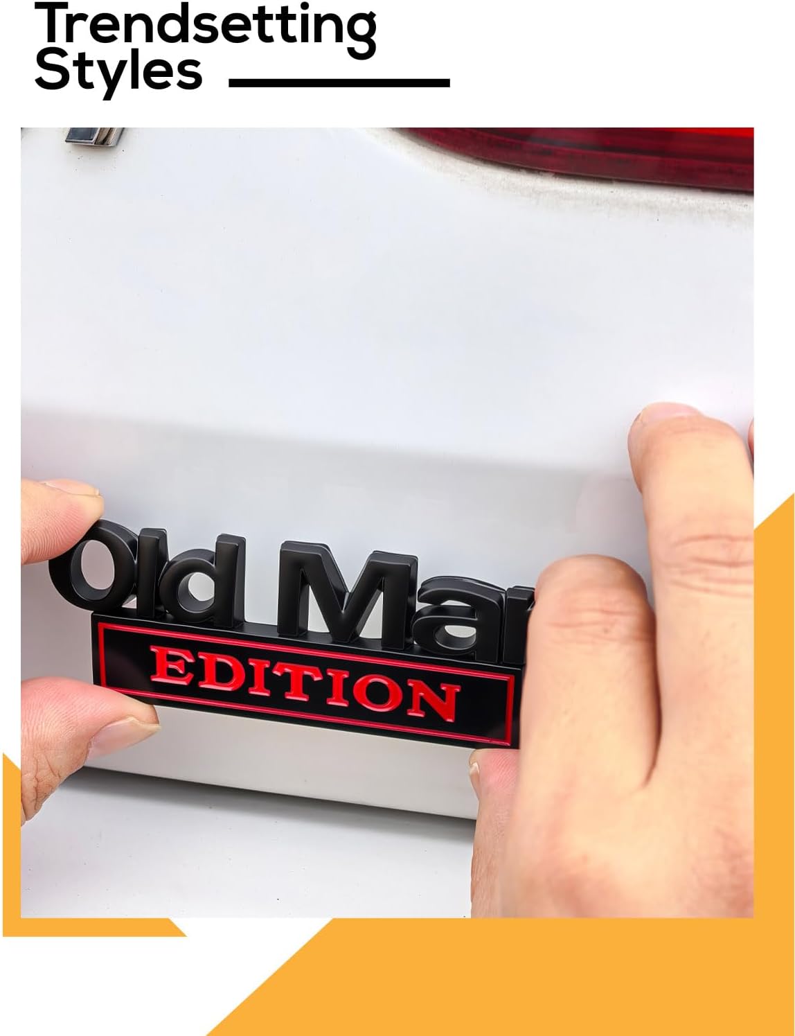 2Pack Old Man Edition Car Emblem - 3D Metal Badge for Car, Truck, SUV, Old Man Edition Automotive Decals, Zinc Alloy