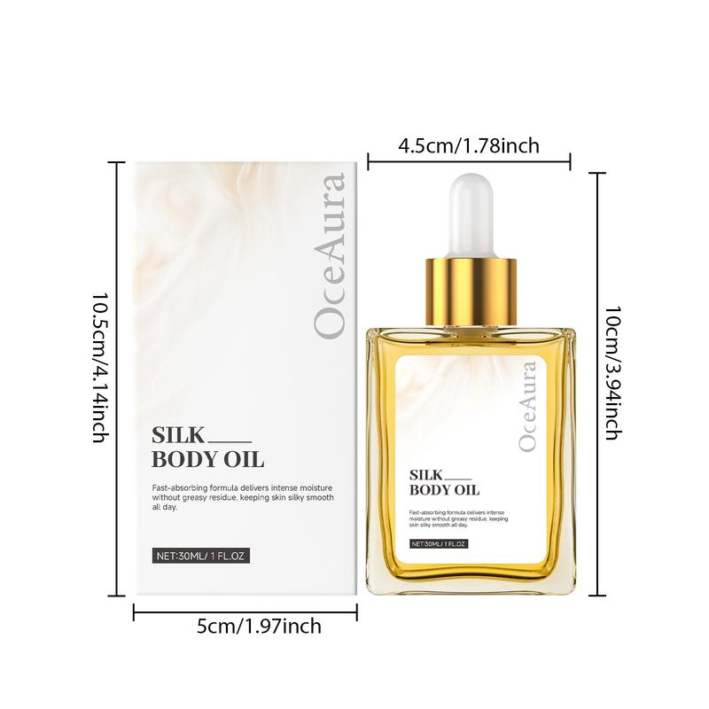 Oceaura Silk Soft Body Oil 30ML, Deep Moisturizing & Long-Lasting Hydration, Non-Greasy Formula, Nourishing Skin Care Essential