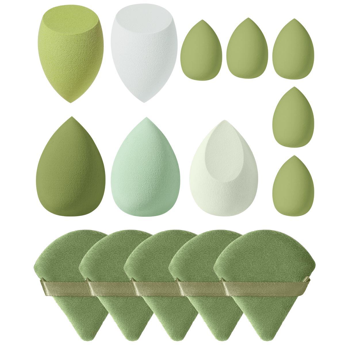 15pcs/set Makeup Sponge & Powder Puff Set, Makeup Sponge Set, Including 5pcs Powder Puff & 5pcs Mini Beauty Egg & 5pcs Beauty Egg, Cosmetic Accessory 15pcs/set Makeup Sponge & Powder Puff Set, Makeup Sponge Set, Including 5pcs Powder Puff & 5pcs Mini Beauty Egg & 5pcs Beauty Egg, Cosmetic Accessory