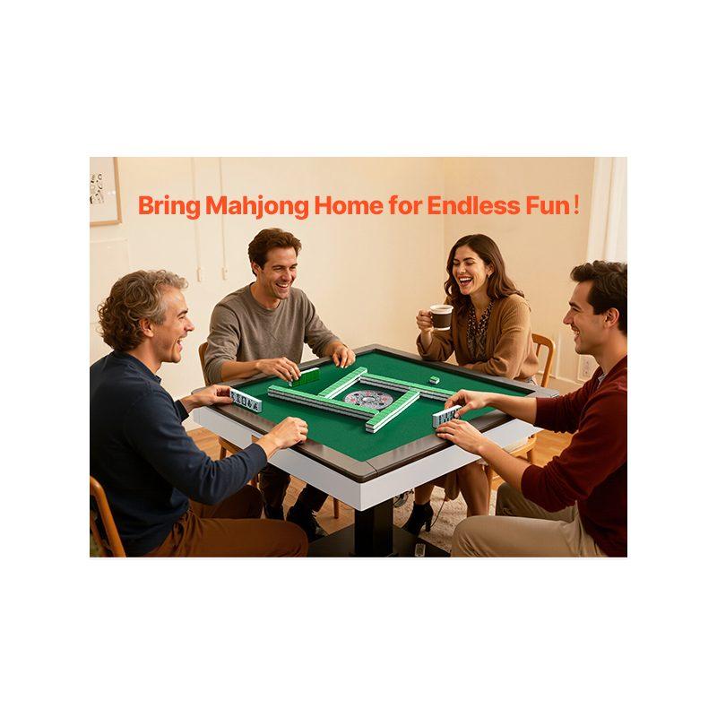 VEVOR Automatic Mahjong Table with Wheels, 2 Sets of 42 mm Tiles (152 Pcs), Roller Coaster Style Mahjong-Table, Foldable and Automatic Shuffler, for Home, Outdoor Leisure Gifts for Mahjong Players VEVOR Automatic Mahjong Table with Wheels, 2 Sets of 42 mm Tiles (152 Pcs), Roller Coaster Style Mahjong-Table, Foldable and Automatic Shuffler, for Home, Outdoor Leisure Gifts for Mahjong Players