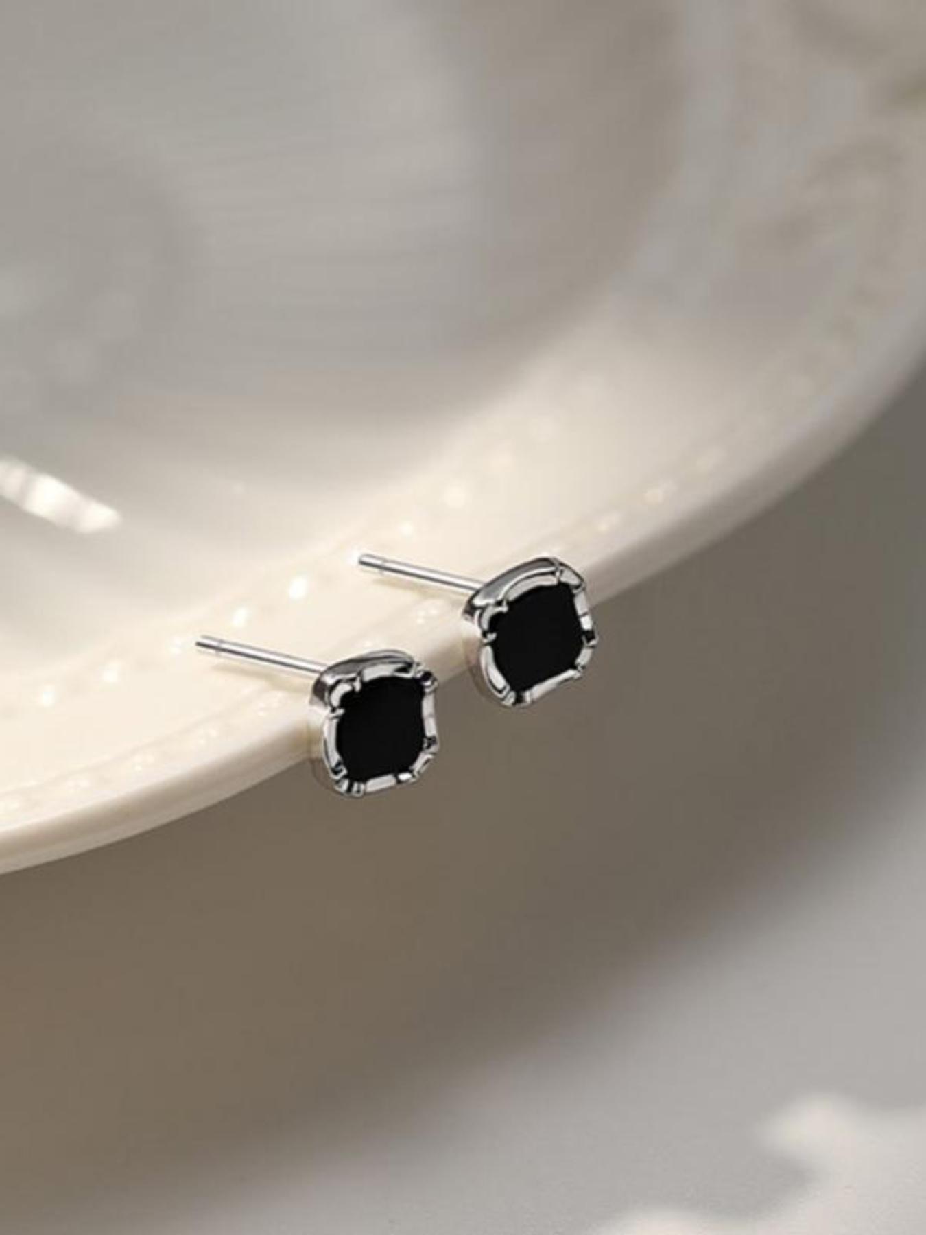 Golden Color Silver Color Stud Earrings, Trendy Small Design, Perfect for All Occasions, Elegant Accessory for Women