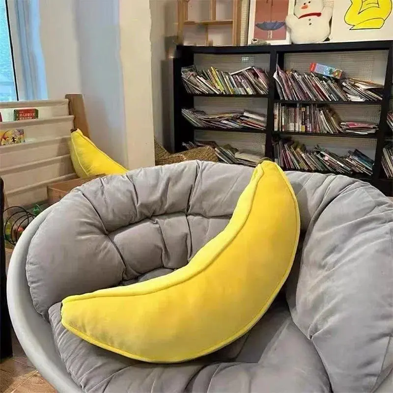 Realistic Fabric Banana Plush Doll Throw Pillow (40cm-90cm, 3 Sizes) - Unisex Kids Gift, Bedroom Decoration Toy