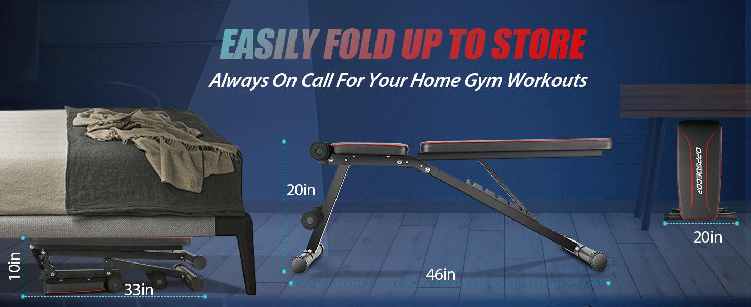 Weight Bench for Home Gym, 660LBS Fast Foldable Workout Bench Press for Home Gym Full Body Strength, 8 Adjustable Backrests Incline/Flat/Decline Sit up Bench Weight Bench for Home Gym, 660LBS Fast Foldable Workout Bench Press for Home Gym Full Body Strength, 8 Adjustable Backrests Incline/Flat/Decline Sit up Bench