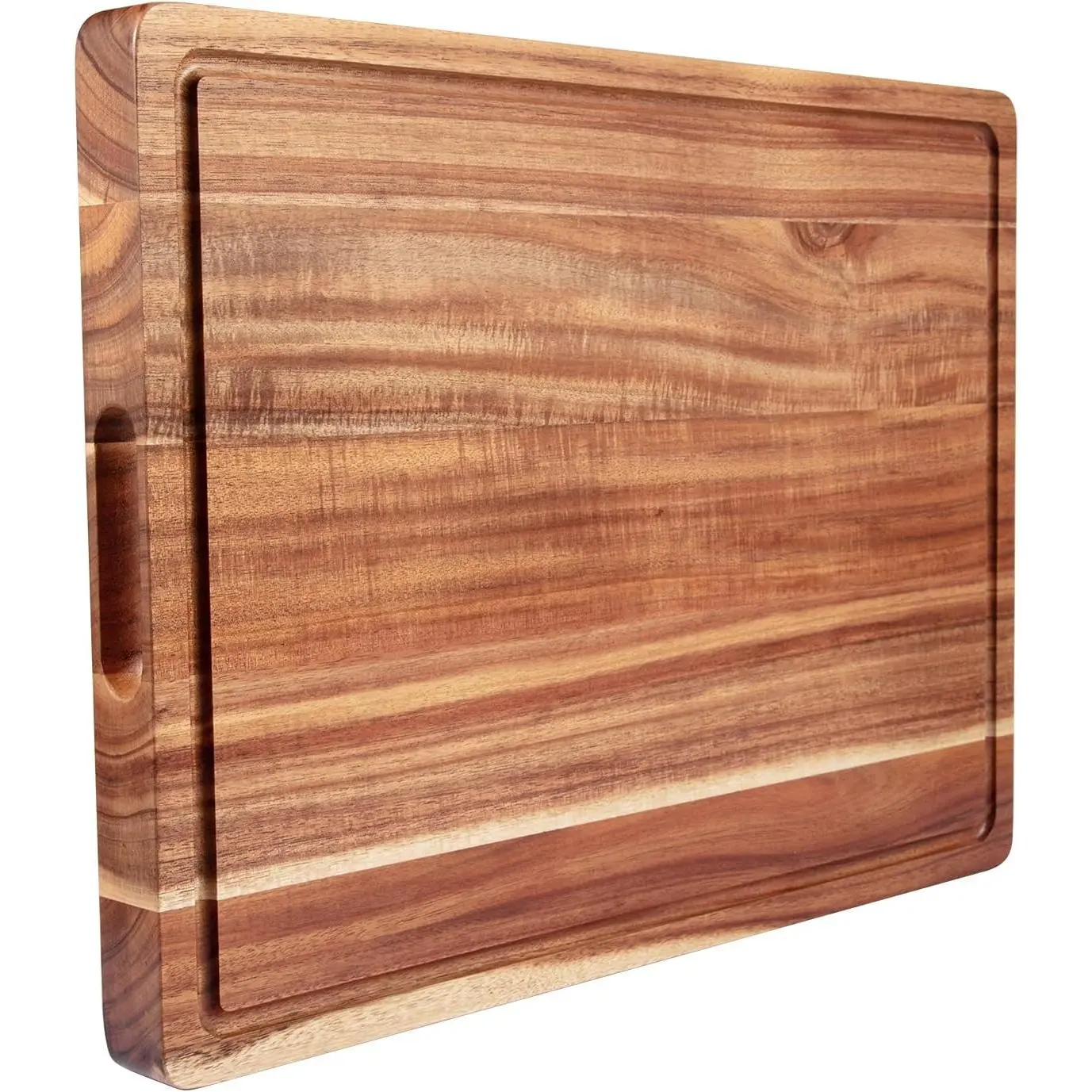 GARVEEAcacia Extra Large Wood Cutting Board 20 x 15 Inch, 1.5 Inches Thick Butcher Block, Reversible Wooden Kitchen Block, Cheese Charcuterie Board, with Side Handles and Juice Grooves