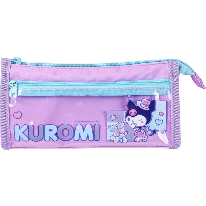 Authentic Sanrio Dopamine Pencil Case, Cute Kuromi Large Capacity Multi-layer Storage Bag for Students, Cute Sanrio Stationery Bag, Premium Stationery Storage Bag, Birthday Gift # sohochic