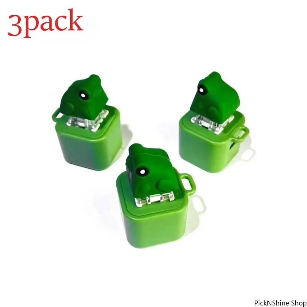 Novelty Frog Keychain Accessories - Durable Synthetic ABS Plastic Fidget Toy with Backlit LED Lights, Luminous Glow, Realistic Croak Sound, Focus Aid, Calming Effect, Unisex Party Favor Keyring