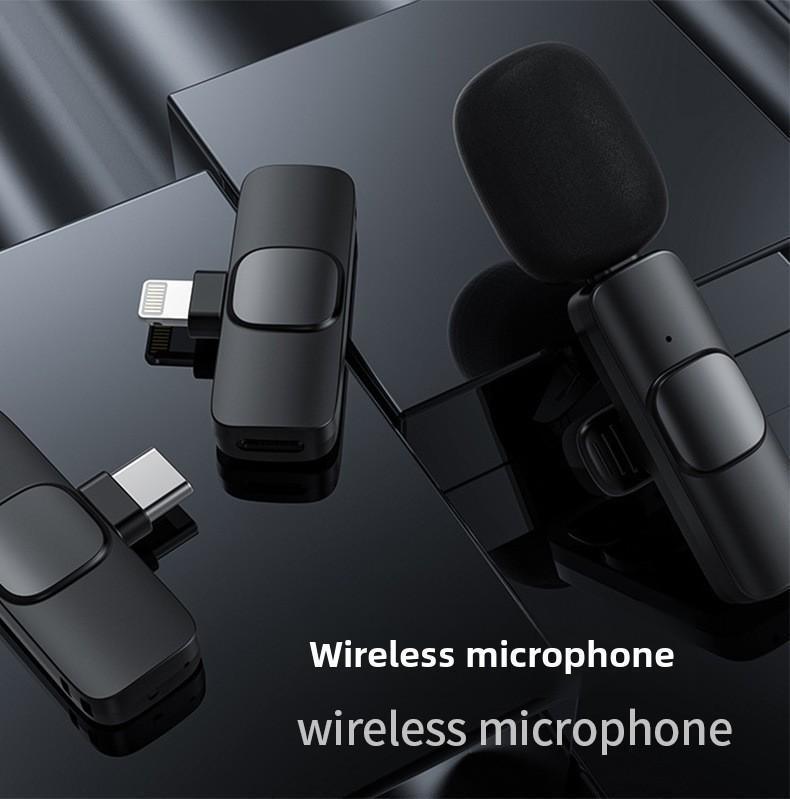 Wireless Lavalier Microphone for Android Phone - Wireless Mic with 2 Microphones for iPhone 15, USB-C Phone, Video Recording, Interview, Vlog, Auto Sync, and Noise Reduction Audio Bluetooth