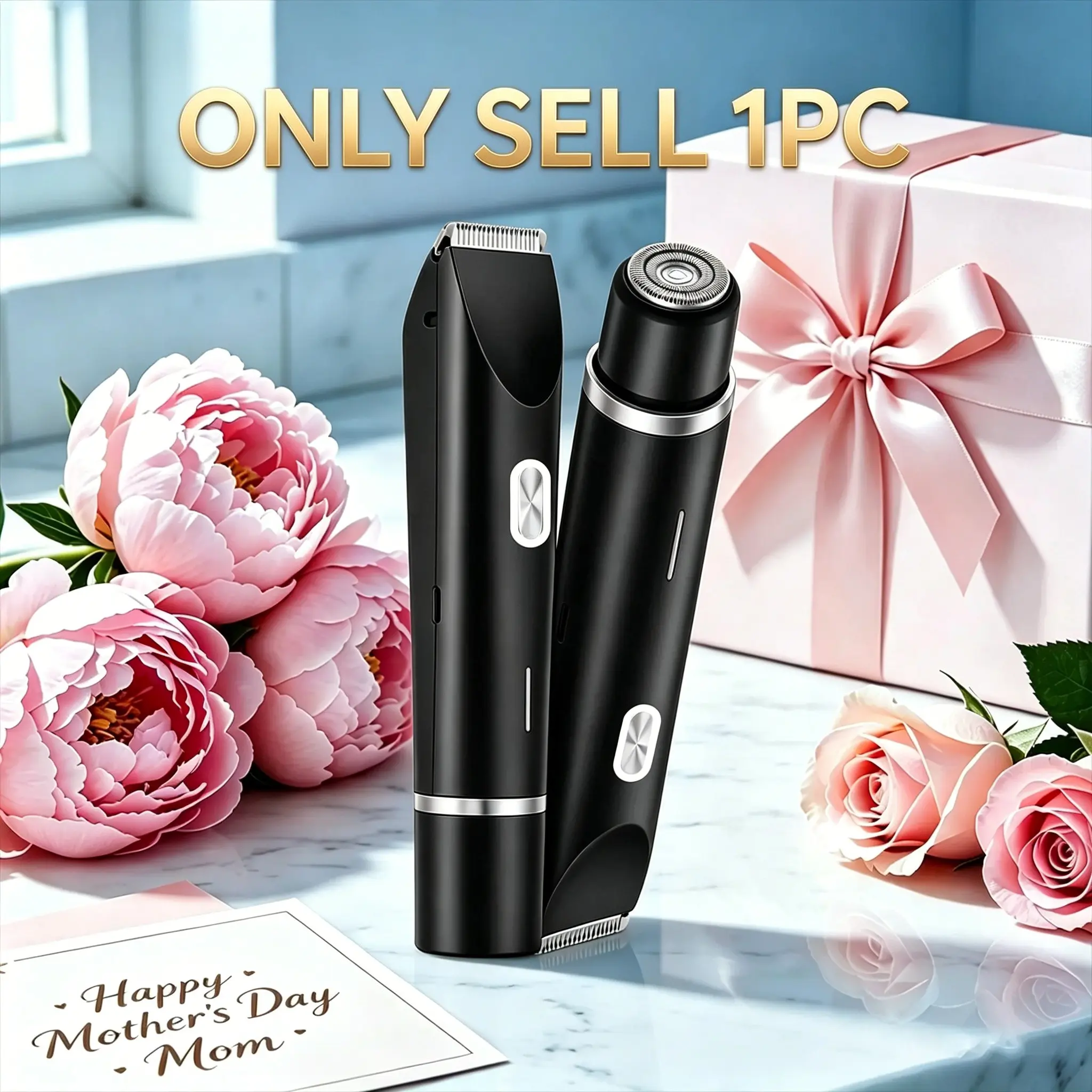 Double-Headed Women's Electric Hair Remover, Waterproof Design, USB Charging, Pain-Free Shaver, Safe for Bikini, Armpits, Legs, Back