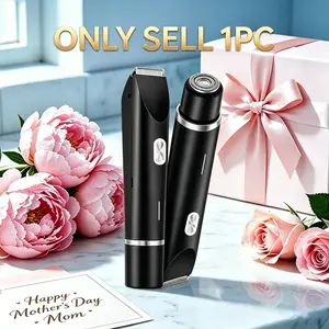 Double-Headed Women's Electric Hair Remover, Waterproof Design, USB Charging, Pain-Free Shaver, Safe for Bikini, Armpits, Legs, Back
