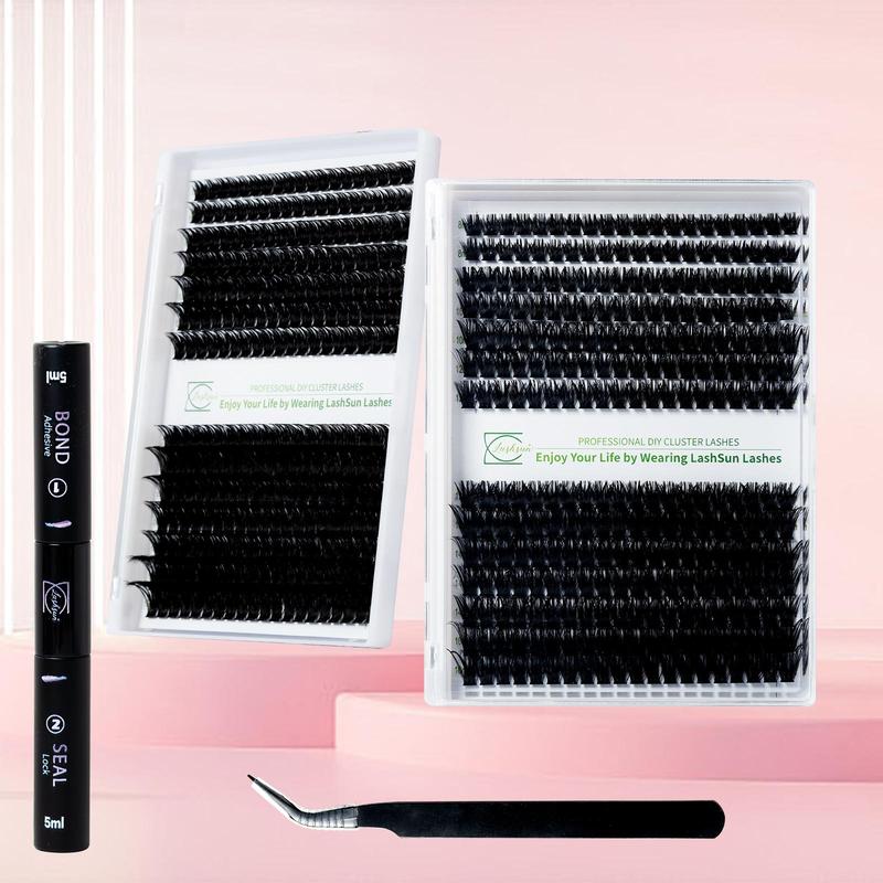 Natural Look Eyelash Extensions Set, Eyelash Extensions Kit, 1 Count Fluffy False Eyelashes Set & 1 Count Eyelash Tweezers & 1 Count Eyelash Glue, Professional Makeup Accessories for Women Natural Look Eyelash Extensions Set, Eyelash Extensions Kit, 1 Count Fluffy False Eyelashes Set & 1 Count Eyelash Tweezers & 1 Count Eyelash Glue, Professional Makeup Accessories for Women
