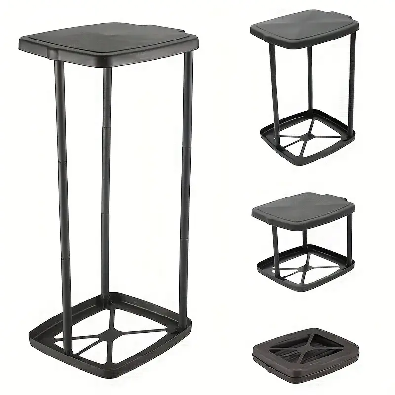 Outdoor Camping Home Trash Can, Large Capacity Foldable Adjustable Height Trash Bin, Insert Tube Garbage Rack, Durable Design