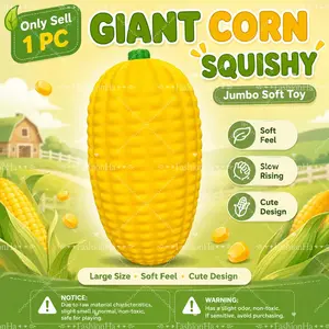 1 PC 2026 New Giant Corn Squishy, Jumbo Corn Soft Toy, Large 7.09 × 3.35 Inch Realistic Corn Squeeze Fidget, Slow Rising Sensory Hand Toy for Home, Office, Desk Decoration, Travel and Collection